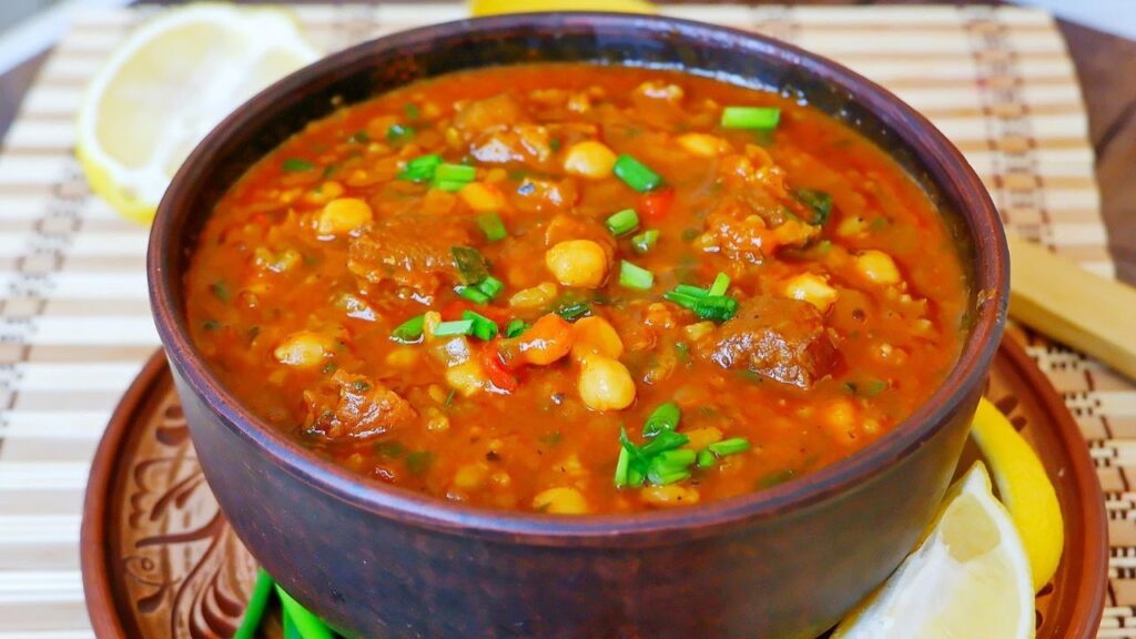 Harira soup, a traditional dish in Morocco